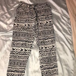 Black and white pants